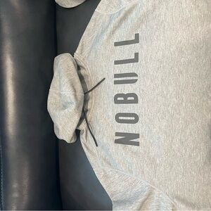 NOBULL Heather Gray Hoodie with Black Logo